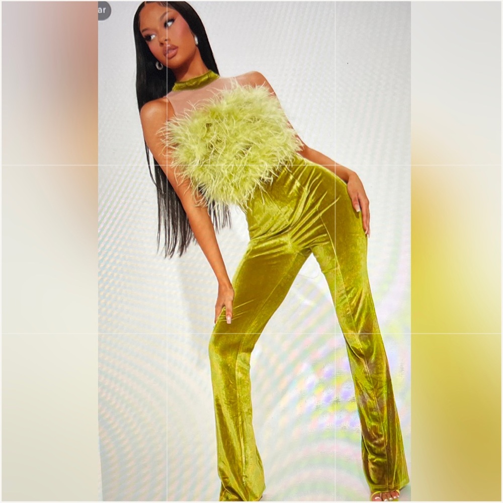 Green jumpsuit